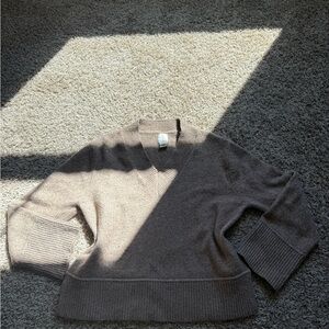 Joie Taupe V-Neck Sweater